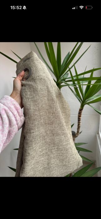 Cortinados gato preto estilo de linho