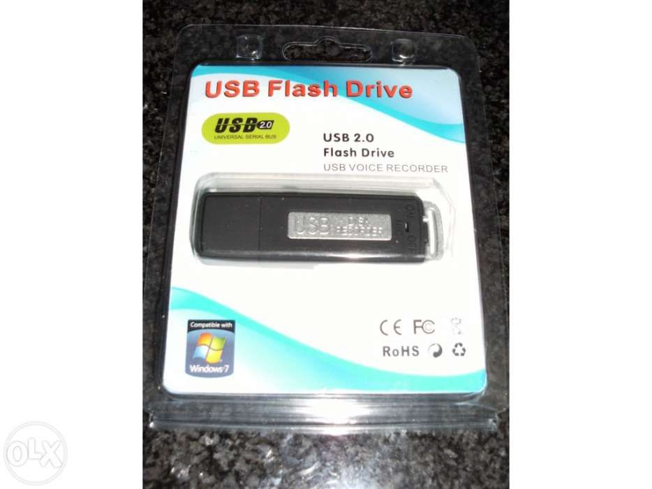 Gravador espião 8 GB USB Pen Drive Gravador de Voz Digital Sacavém E