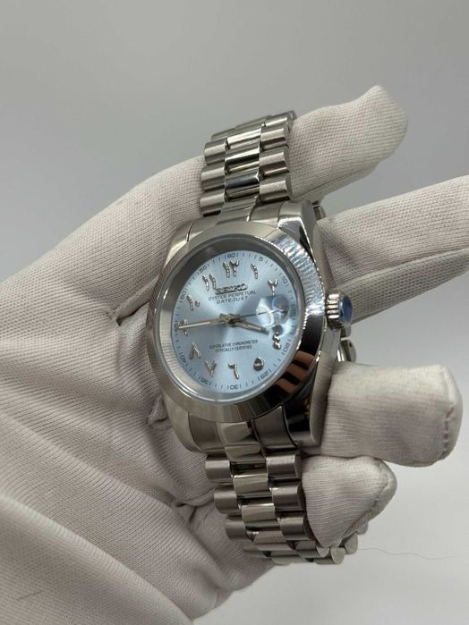 Zegarek Seiko Mod Datejust Arabic Sky Blue Custom Watch
