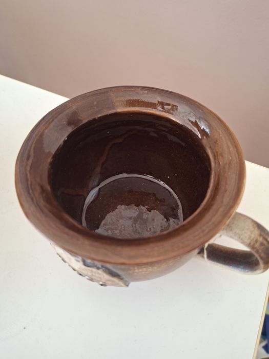 Pojemnik na smalec- stara ceramika