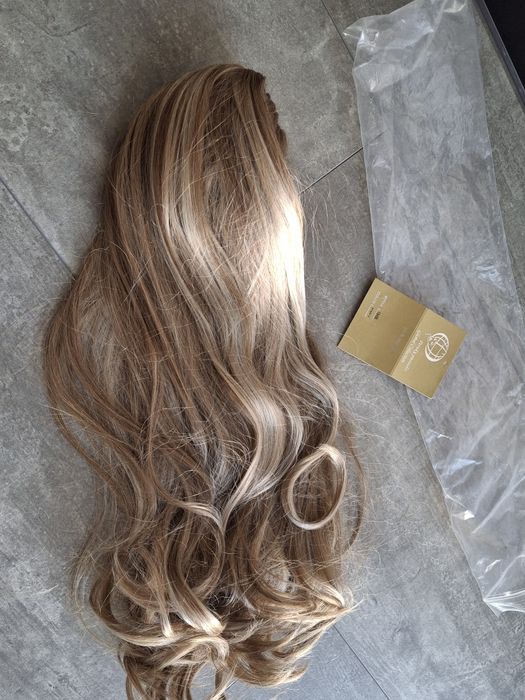 Włosy doczepiane blond pasemka 60 cm