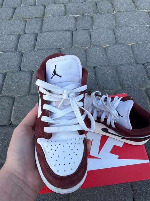 BUTY Air Jordan 1 Low Bordeaux • Oryginał • Rozm 36,5 EUR• Uszkodzone