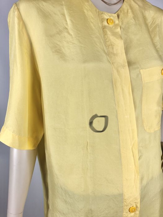 Żółta długa letnia jedwabna koszula damska 100% silk na lato