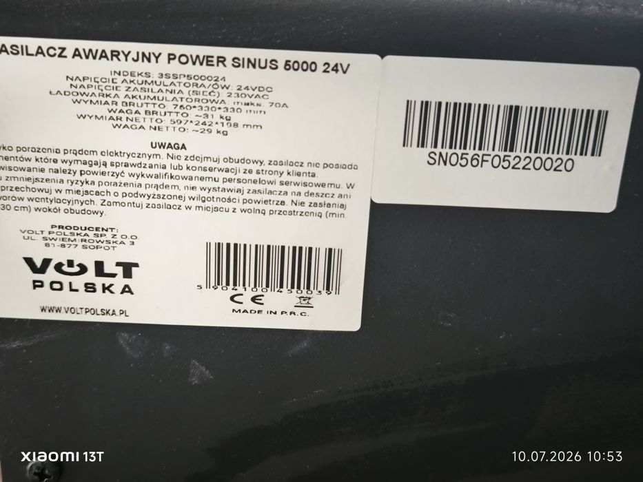 Інвертор Volt Polska 6000W + 2 LiFePO4 24V 100Ah (5,12 кВт·год)