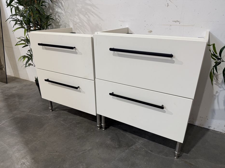 Ładne białe szafki kuchenne Ikea szuflady super stan dowóz wysyłka