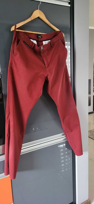 Spodnie męskie bordo