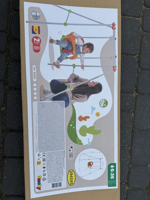 Huśtawka bujaczka dziecięca z konstrukcją Smoby idealna - jak nowa