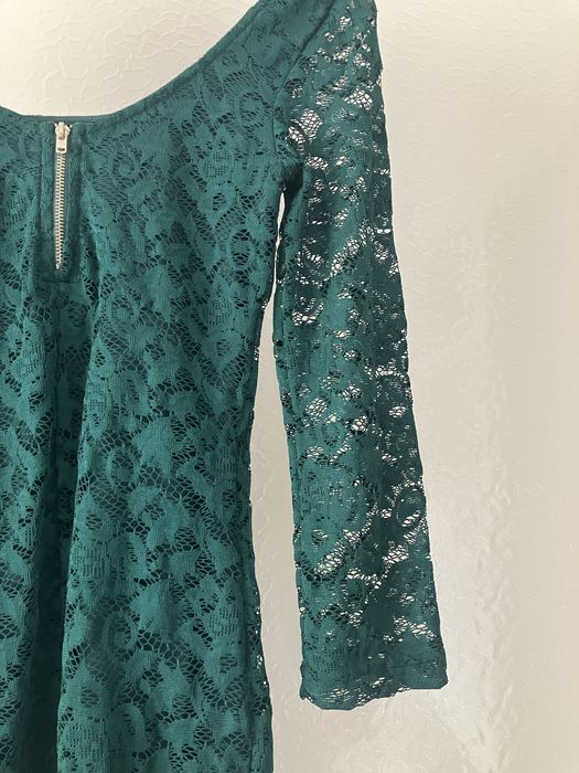 Pull & Bear sukienka damska zielona koronka roz.S