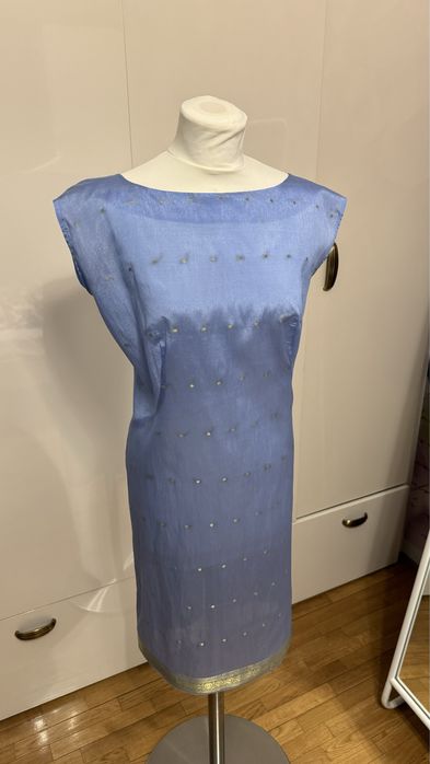 Damska Sukienka z Jedwabiu z Indii szyta na miare roz. L XL 40 42