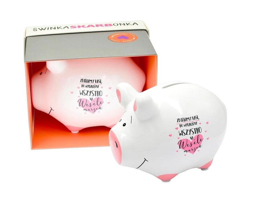 Skarbonka mała świnka Zbieramy kasę oprawa: karton