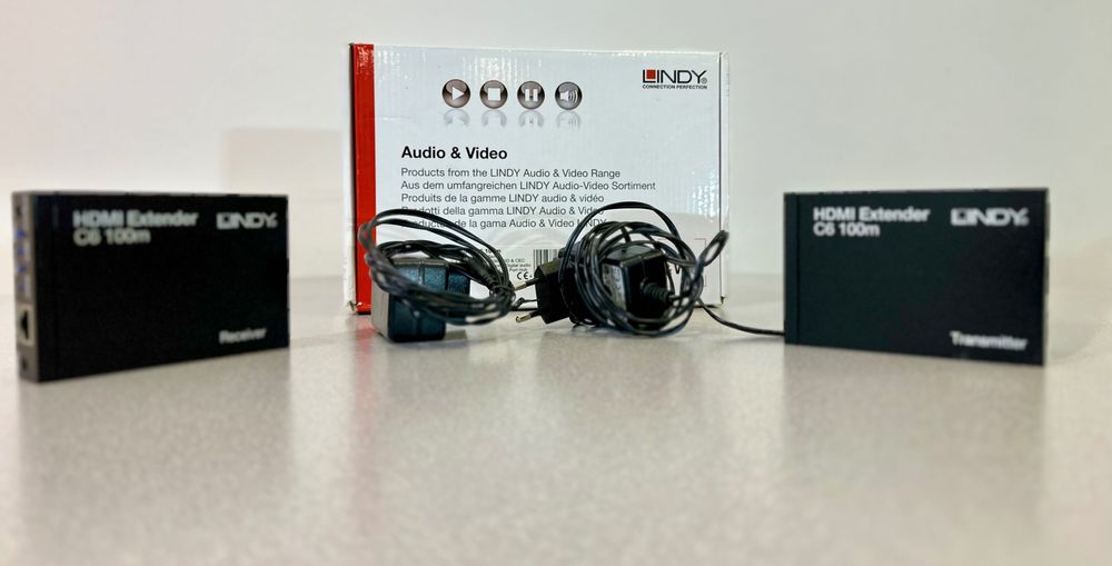 Vendo extensor de sinal de vídeo Lindy C6 HDMI HDBaseT Extender