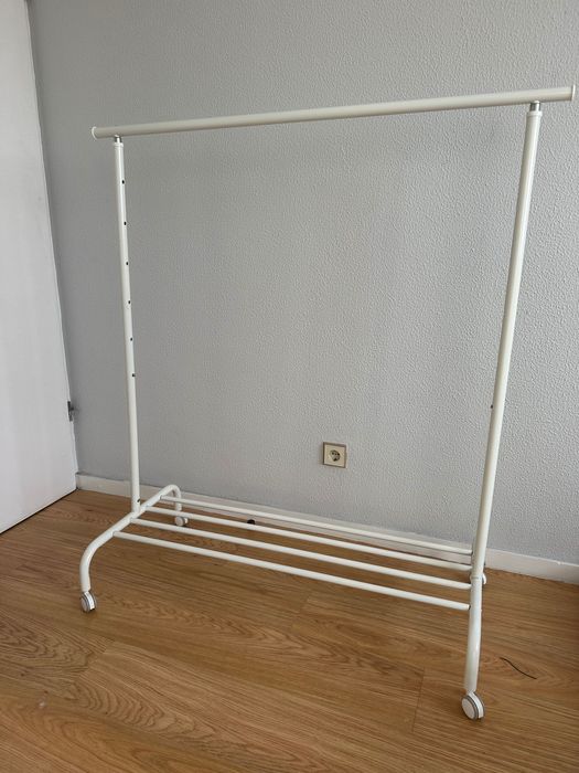 Suporte p/cabides, branco