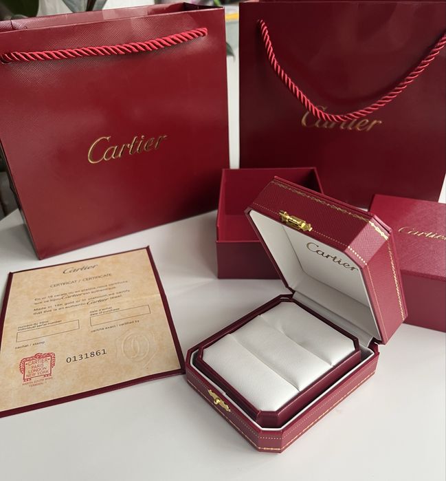 Люкс Комплект під обручки парні колечки Cartier Картьє