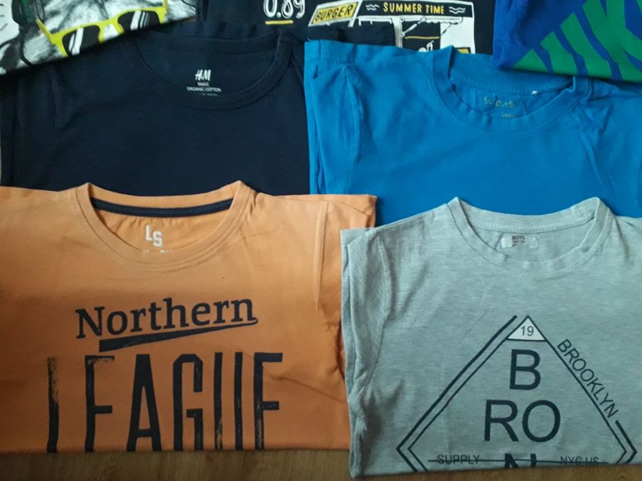 Koszulki 9 szt. bluzeczki t-shirt 134/140