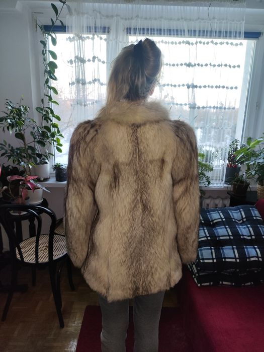 Futro z lisa damskie luksusowe premium ciepłe zimowe płaszcz kurtka