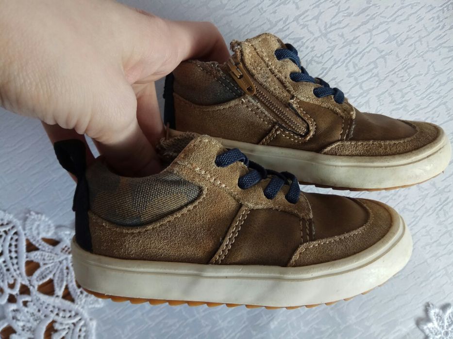 Trampki Zara chłopięce na zamek z boku rozmiar 23 brązowe moro adidasy
