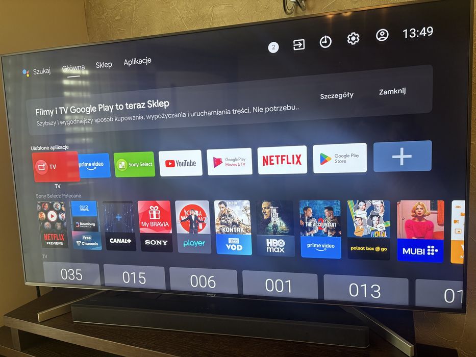 Sony Bravia 65xF9005 + soundbar + subwoofer SA-XF9000