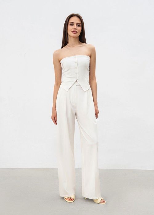 Білі штани палаццо