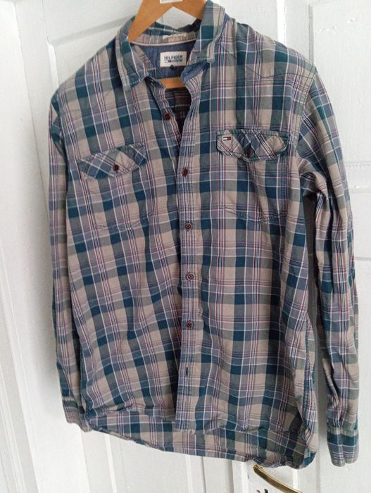 Koszula męska w kratkę marki Hilfiger Denim r. XL