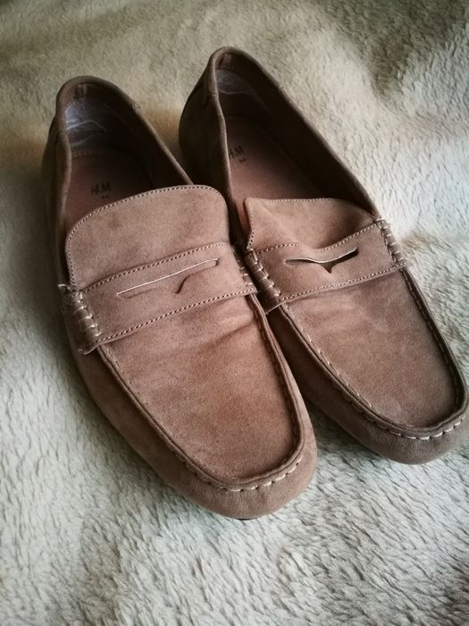 Mokasyny brazowe lekkie męskie h&m