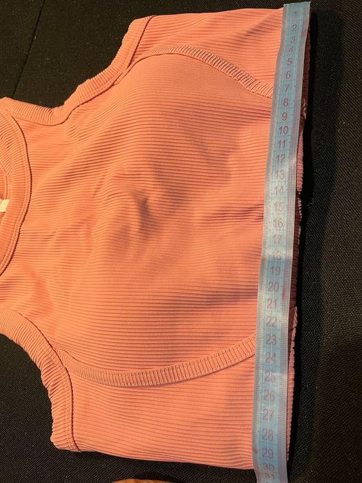 Спортивний безшовний бюстгальтер рожевий ребристий S  фітнес бра кроп