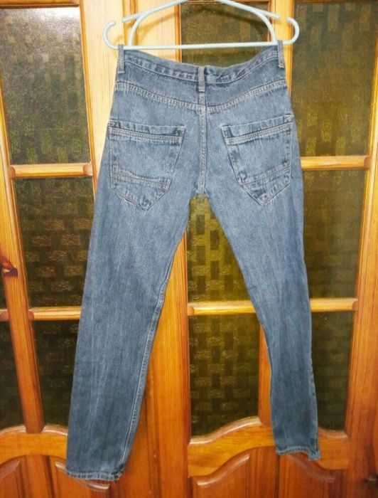 Джинсы женские "denim co" деми на пуговицах, s, w30, l32, серые