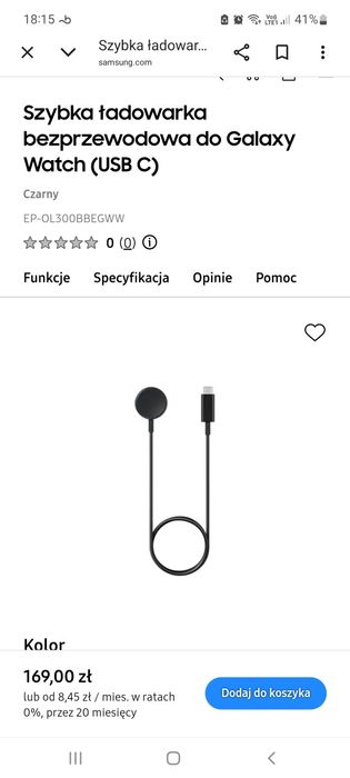 Szybka ładowarka do galaxy watch 8