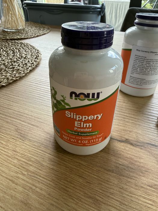NOW Slippery Elm Powder 113 g – termin 07.2026