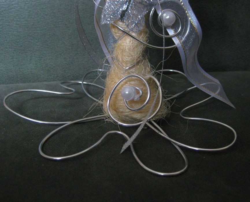 Flor Artesanal Prateada NOVA