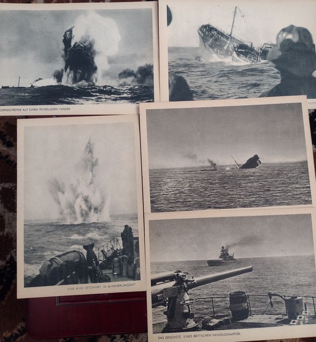 8 pocztówek Deutcher Marine Kalender 1942