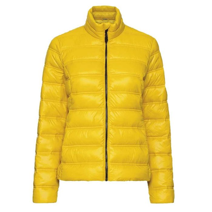 Kurtka damska pikowana lekka ciepła wodoodporna ŻÓŁTA BŁYSZCZĄCA r. M