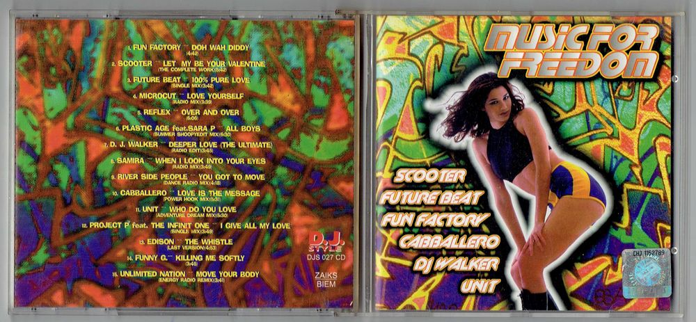 CD Music For Freedom Scooter Future Beat Fun Factory Składanka D.J.Style