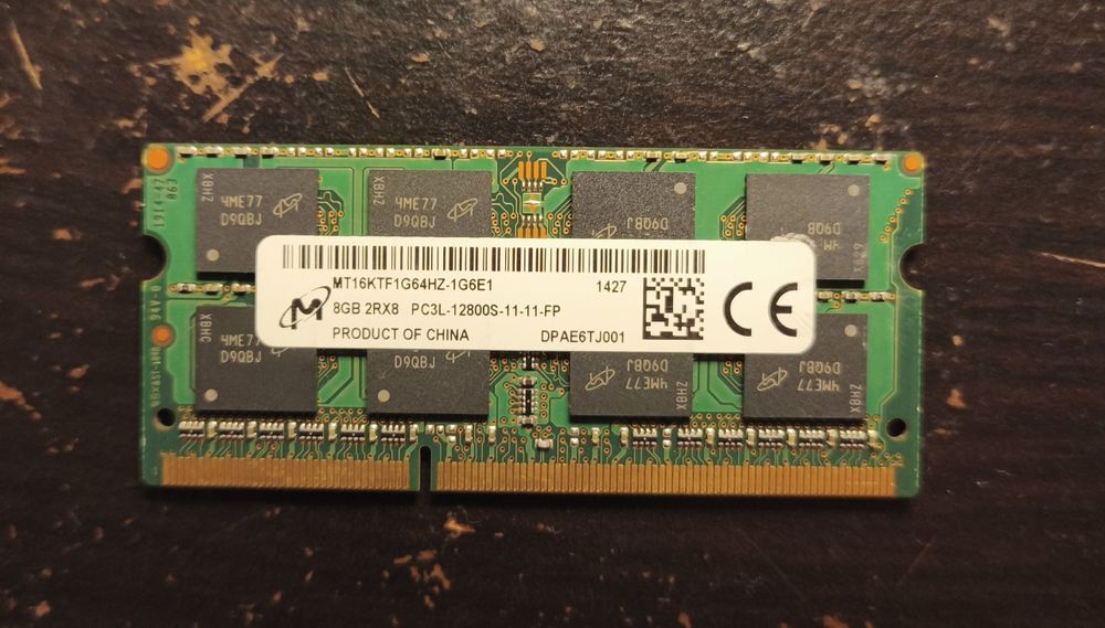 RAM 8GB DDR3L 1600MHz SO-DIMM Micron (Portátil / NAS)