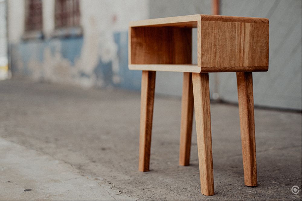 Szafki nocne - lity dąb - wbudowana ładowarka indukcyjna - NOAK