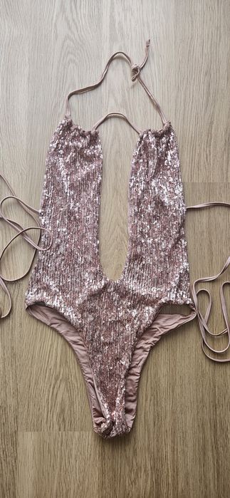 Strój jednoczęściowy cekiny brąz GUESS 36 38