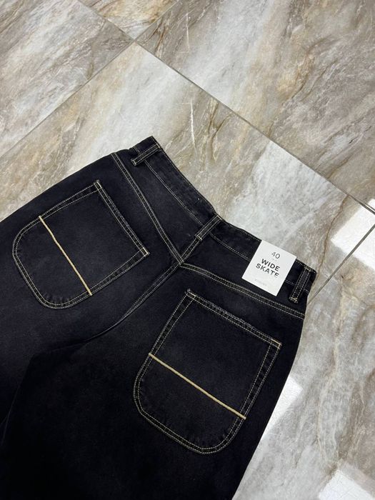 Нові широкі чорні шорти джинсові BAGGY rap jeans shorts sk8 широкие шорты бегги реп jaded ecko southpole