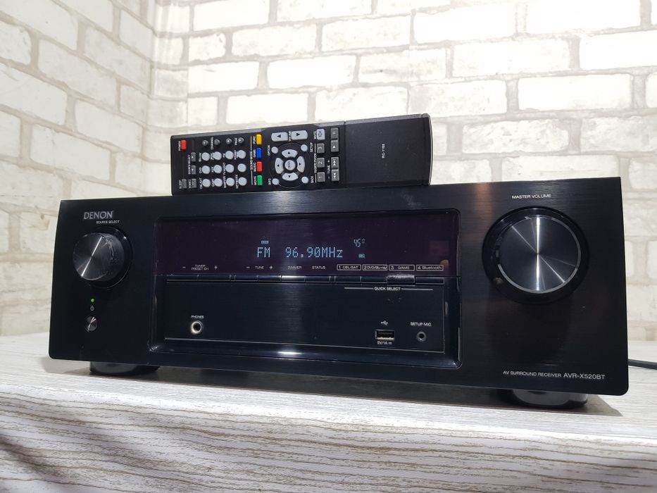 5.2 AV ресивер DENON AVR-X520BT, *5x90 Вт, HDMI, USB, Bluetooth, б/у