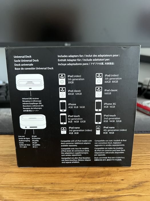 Apple Universal Dock MB125G/B Original + Comando + Caixa