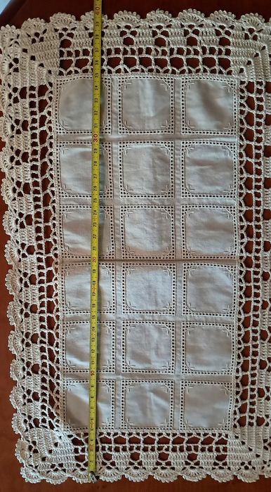 Conjunto panos de renda e linho