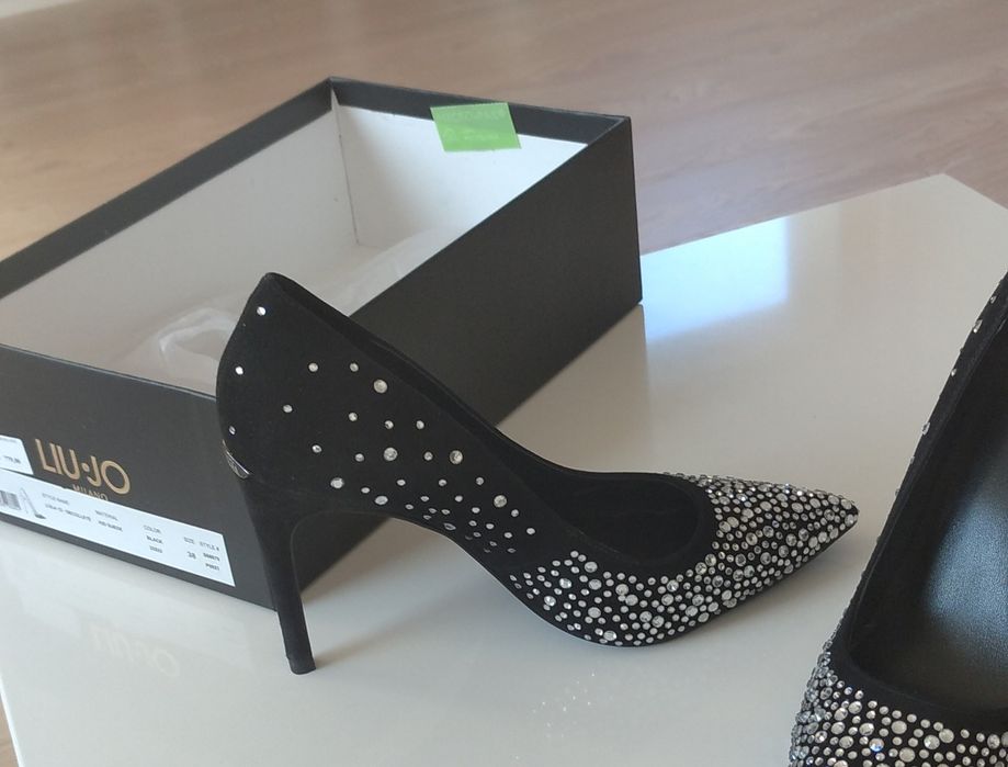 779zł luksusowe szpilki Liu Jo Milano wysokie premium cyrkonie 38