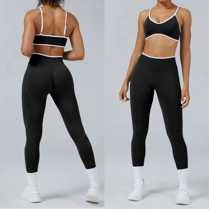 Костюм для спорту фітнесу лосини та топ з ефектом пуш ап