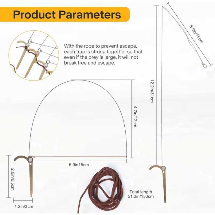 Armadilha sobrevivência aves pequeno medio porte