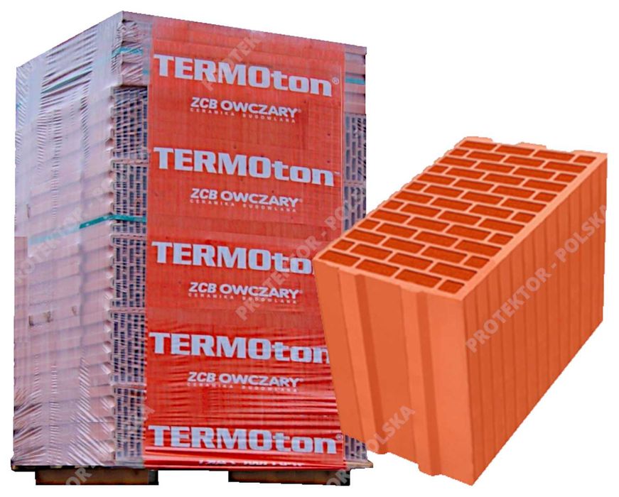 pustak TERMOTON 18,8cm kratówka cegła dziurawka max mur SZLIF OWCZARY
