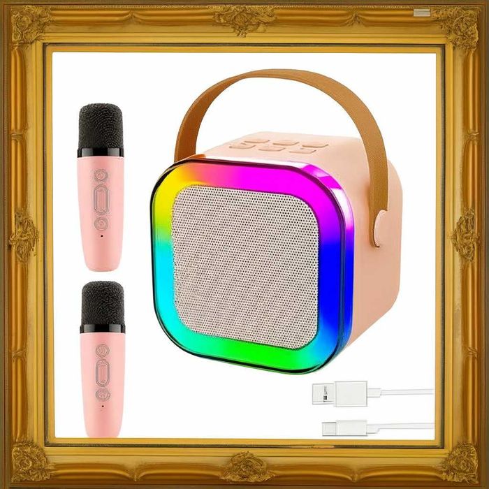 Бездротова портативна Bluetooth колонка з мікрофоном Караоке Микрофон