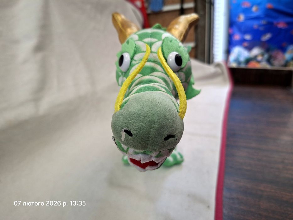 Дракон зеленый мягкая игрушка 45 см дракончик дракоша dragon