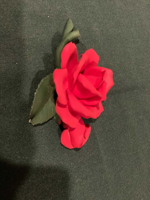 Rosa vermelha decoração * Capodimonte