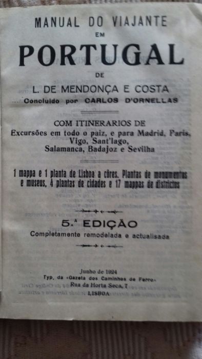 Manual do viajante em Portugal