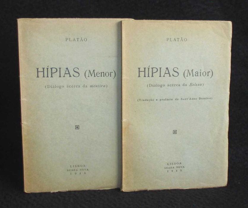Livros Hípias Diálogo acerca da Beleza e da Mentira Platão 1945