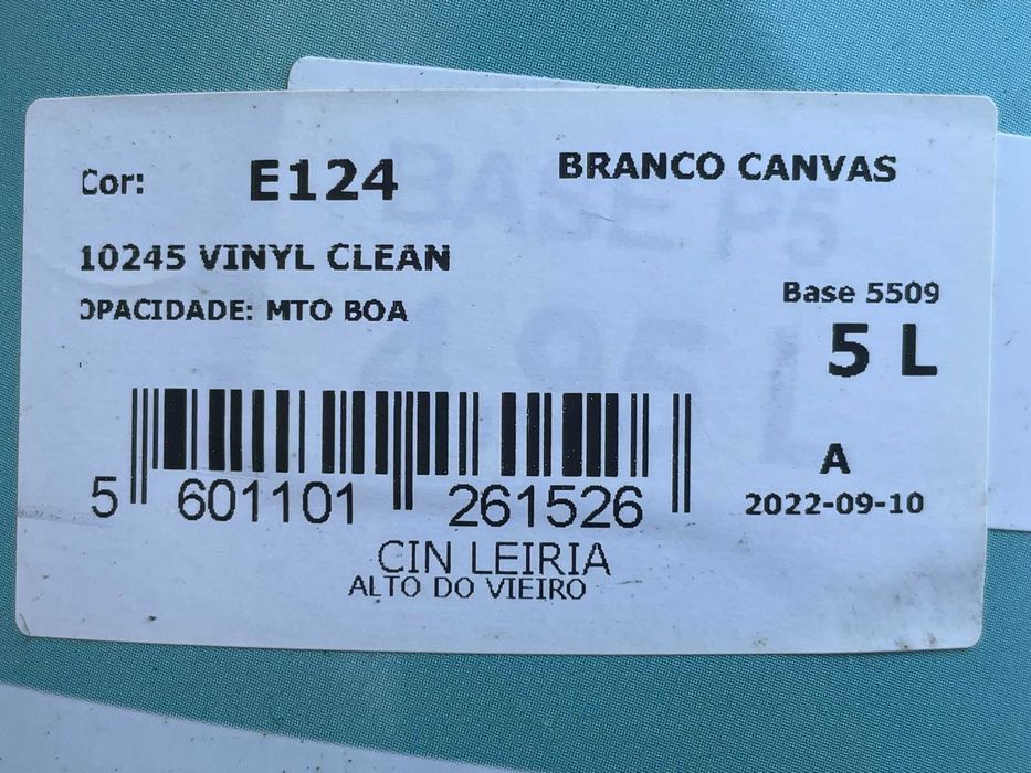 Tinta CIN lavável branco bege 5 litros - NOVO!64309934105219122