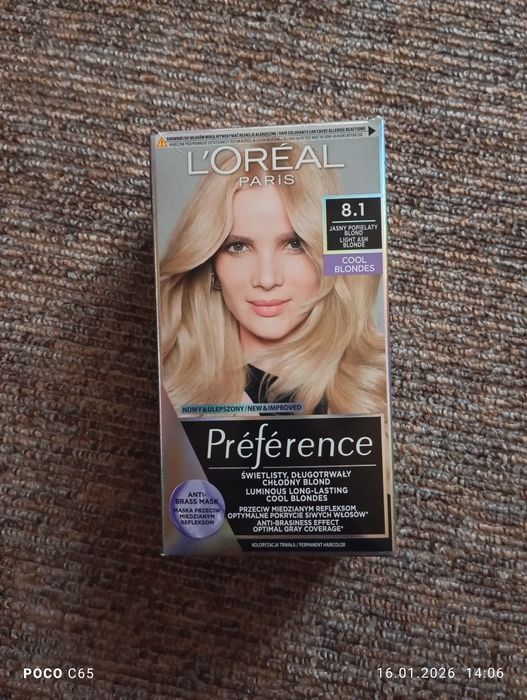 Farba do włosów L'Oreal Préférence jasny popielaty blond 8.1